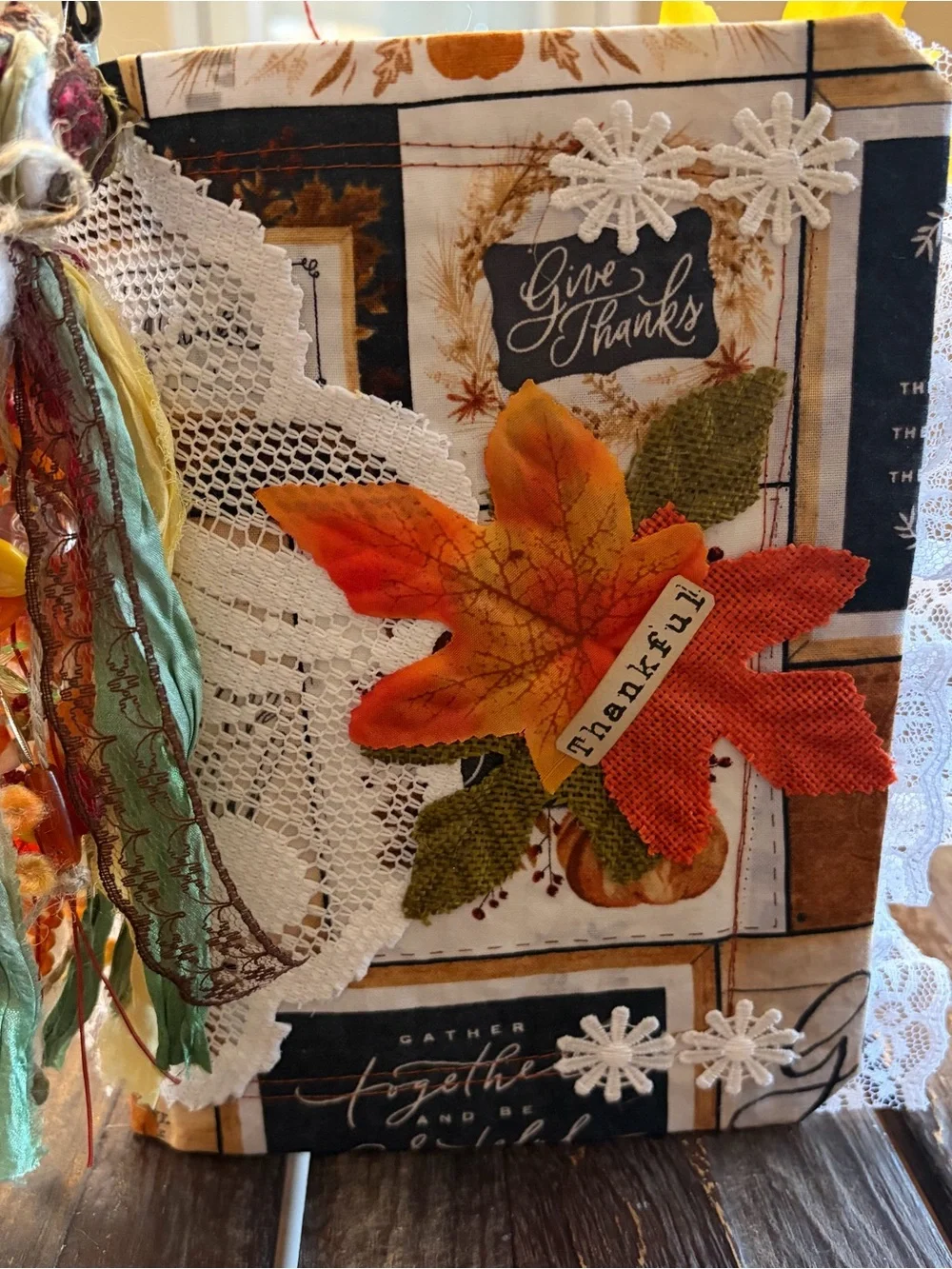 Fall Autumn Junk Journal Softcover Give Thanks Gather Thankful Decorated 3 Sig